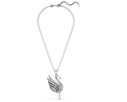 Swarovski 5723411 Pendente e spilla Swan Cigno Bianchi Placcato rutenio