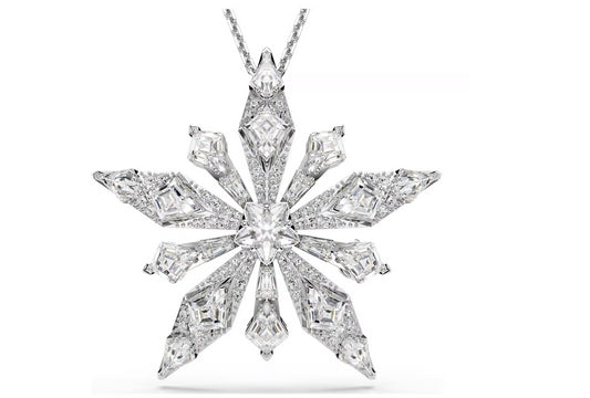 Swarovski 5740116 Pendente e spilla Idyllia Stella Bianchi Placcato rodio