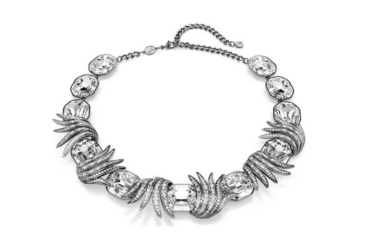 Swarovski 5709259 Collana The Vienna Collection Piuma Bianca Placcato rutenio