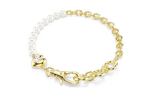 Swarovski 5737299 Braccialetto Idyllia Crystal Pearl Bianco