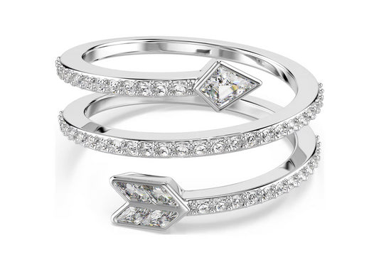 Swarovski 5741526 Anello con motivo Idyllia Taglio misto Freccia Bianco TG 58