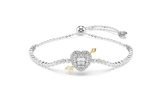 Swarovski 5742022 Braccialetto Idyllia Taglio misto Cuore con freccia Bianco