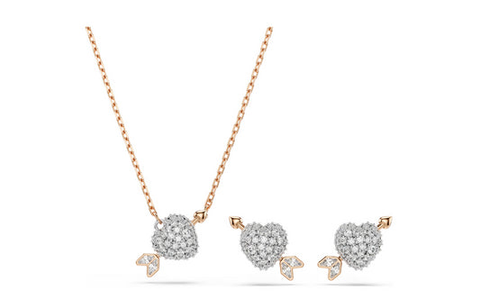 Swarovski 5745580 Set Idyllia Taglio misto Cuore con freccia Bianco