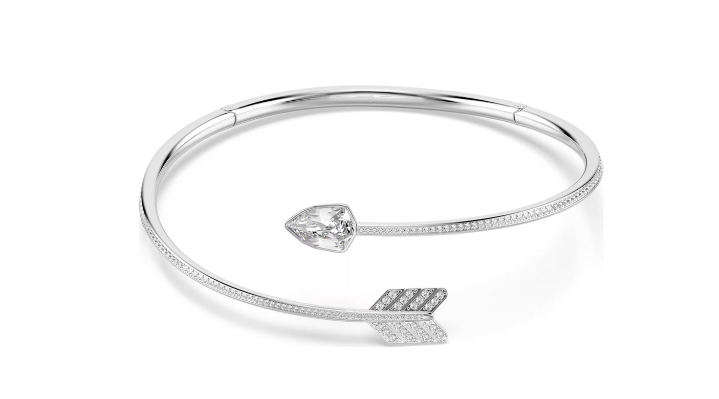 Swarovski 5751431 Girocollo Idyllia Taglio misto Freccia Bianco Plac rodio TG S