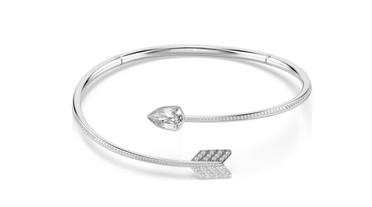 Swarovski 5751431 Girocollo Idyllia Taglio misto Freccia Bianco Plac rodio TG S