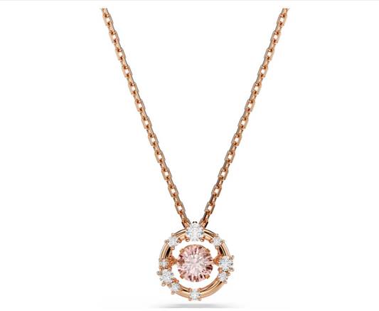 SWAROVSKI 5744244 Pendente Constella Taglio Round Dancing stone Rosa SW003946