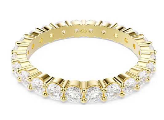 SWAROVSKI 5750617 Anello a fascia Matrix Vittore Bianco Color oro Tg 50 SW003956
