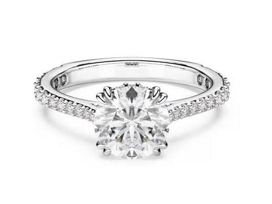 SWAROVSKI 5717936 Anello cocktail Stilla Bianco color argento Tg 52 SW003968