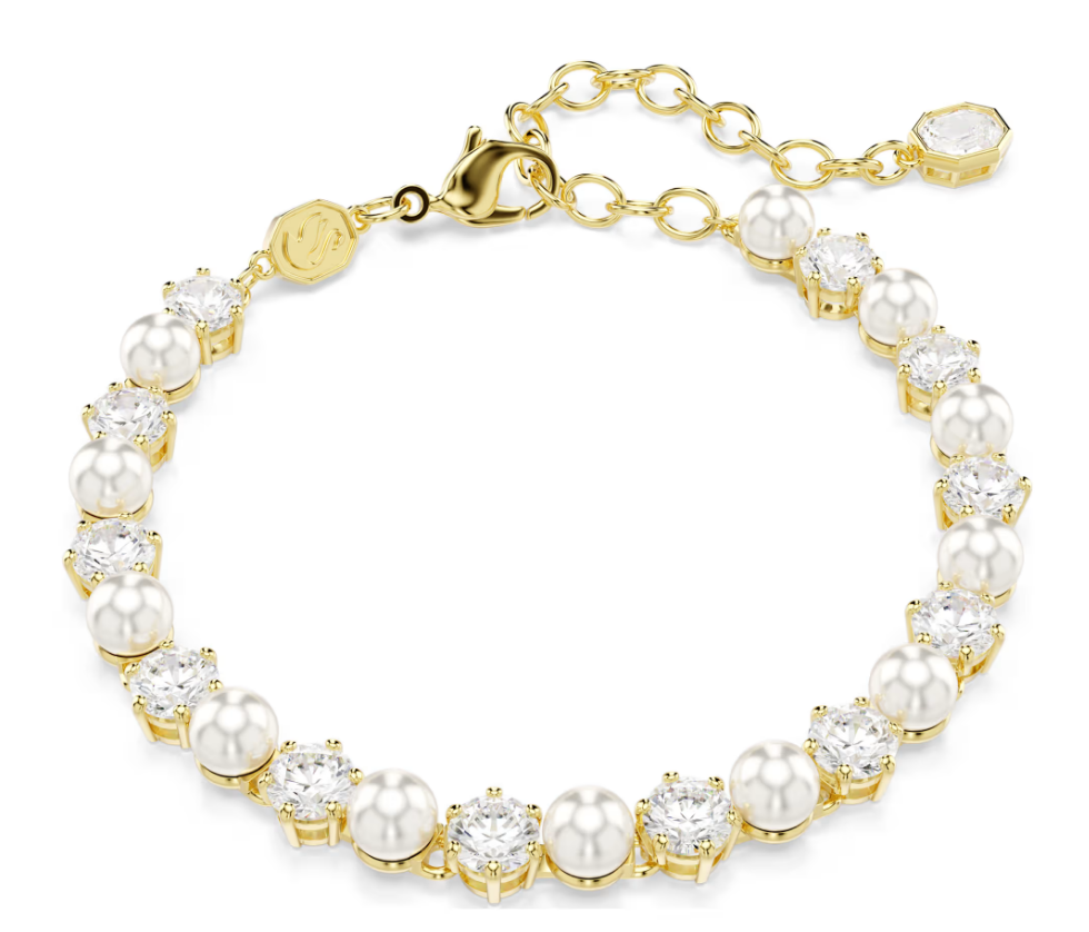 SWAROVSKI 5742026 Bracciale Tennis Matrix bianco color oro SW003971