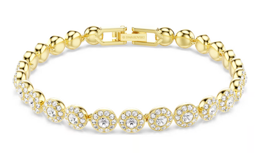 SWAROVSKI 5749386 Braccialetto Una Angelic Bianco Color oro Tg M SW004015