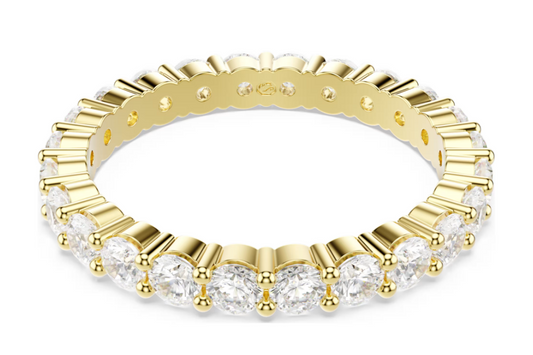 SWAROVSKI 5750618 Anello a fascia Matrix Vittore Bianco color oro Tg 58 SW004023