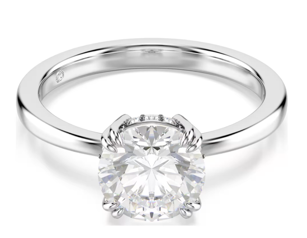 SWAROVSKI 5717939 Anello cocktail Stilla Bianco color argento Tg 55 SW004034