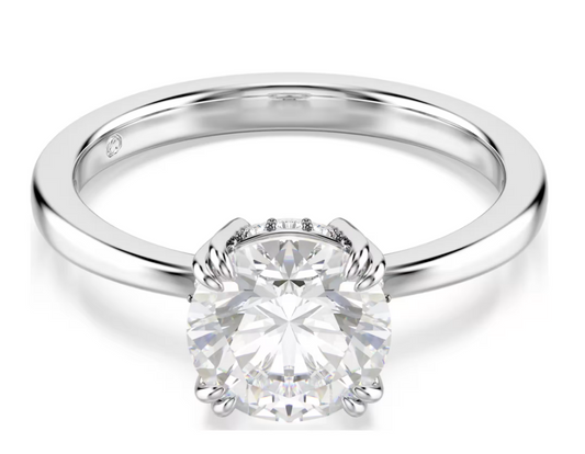 SWAROVSKI 5717939 Anello cocktail Stilla Bianco color argento Tg 55 SW004034