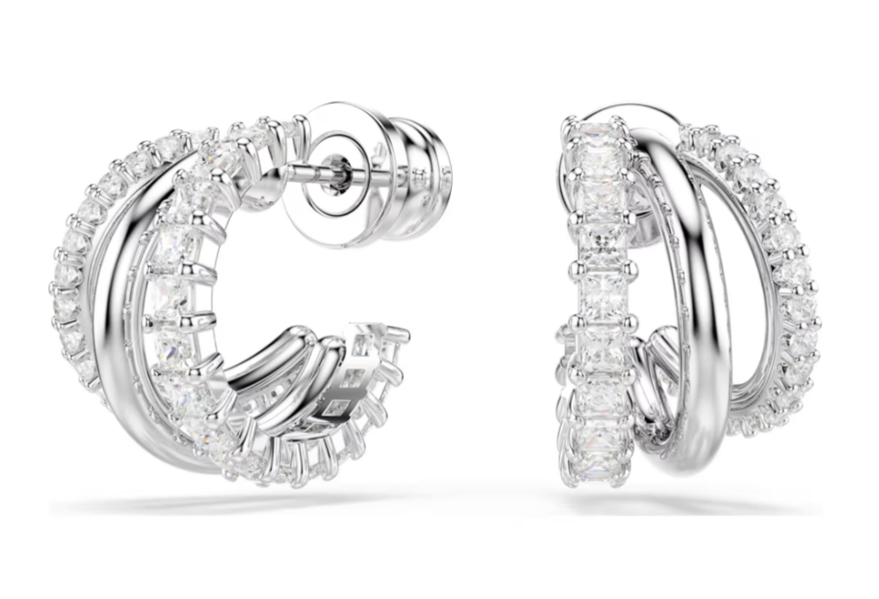 SWAROVSKI 5737110 Orecchini a cerchio Hyperbola Mini Bianchi SW004050
