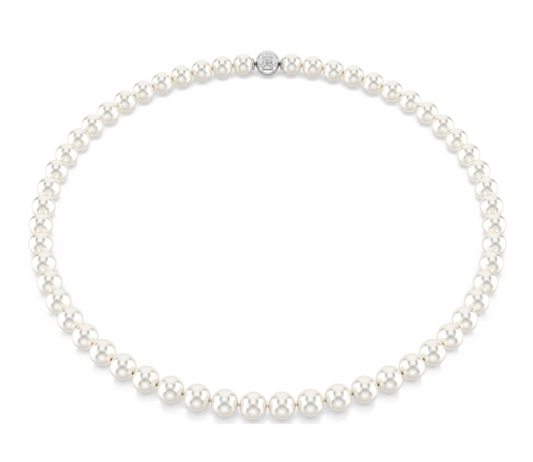 SWAROVSKI 5747746 Collana Matrix Crystal Pearl Bianca Placcato rodio SW004056