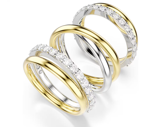 SWAROVSKI 5740415 Anello cocktail Hyperbola Taglio Round Bianco Tg 58 SW004068