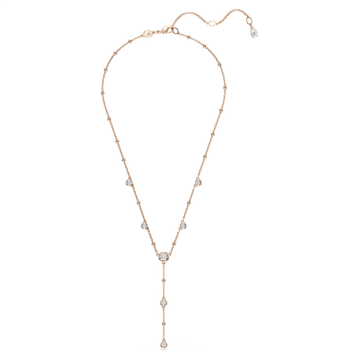 Swarovski 5763813 Collana a Y Imber Bianco, Finitura oro rosa SW004405