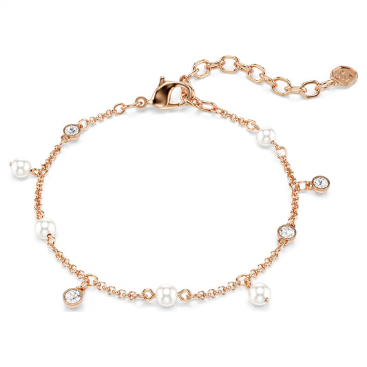 Swarovski 5754243 Braccialetto Imber Bianco, Finitura oro rosa SW004308