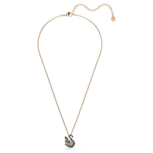 Swarovski 5764882 Pendente Swan Grigio, Finitura oro rosa SW004408