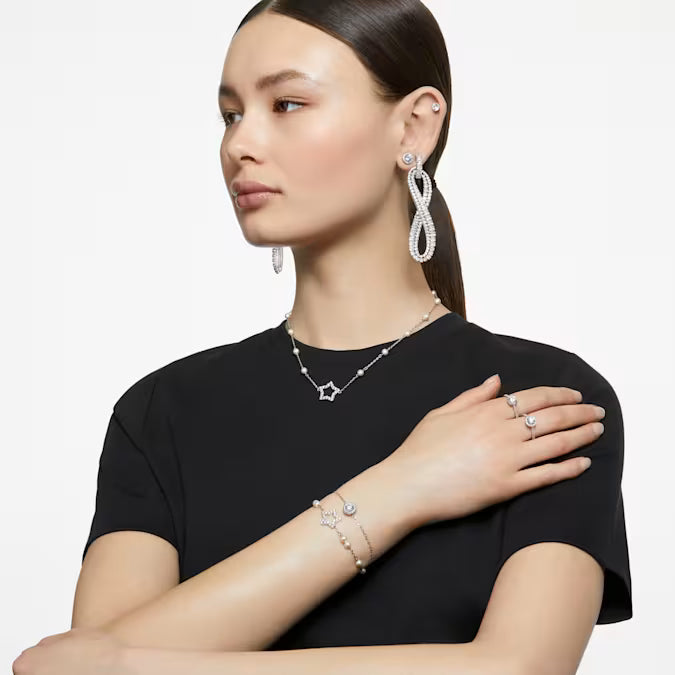 Swarovski 5717933 Anello cocktail Stilla Bianco Taglia 60 SW004236
