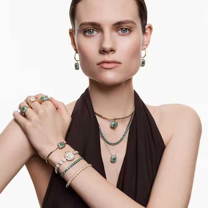 Swarovski 5743447 Bracciale Tennis Matrix Verde taglia M SW004199